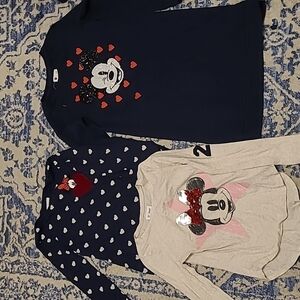 Gap sz 14 Minnie and Mickey Mouse lot dress shirts bundle K106